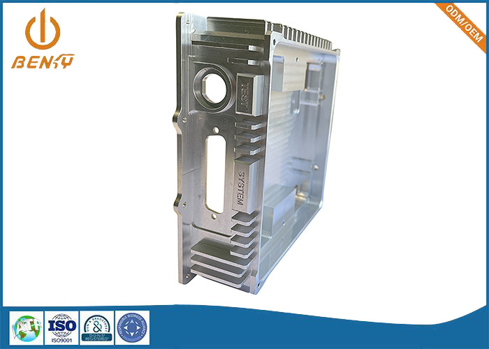 Caixa de alumínio fazendo à máquina do dissipador de calor das peças do CNC da elevada precisão para o amplificador de potência